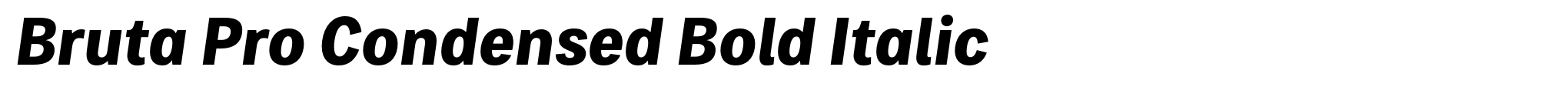 Bruta Pro Condensed Bold Italic image